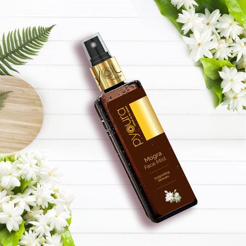 Skin Invigorating Mogra <h4> Alcohol Free Face Toner Mist <h4><h6> 100% pure extract of fresh mogra.  No Water. No Steam.<h6>