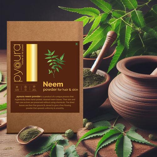 Neem Powder, For a clear skin and healthy hair, Made from hygienically dried fresh neem leaves