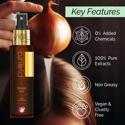 Non Sticky 100% Natural Scalp Nourishing Mists, Relieve Itchy Scalp and Dandruff.  No Alcohol or Preservatives Added <h4> <h6> Pack of 200 ml each<h6>