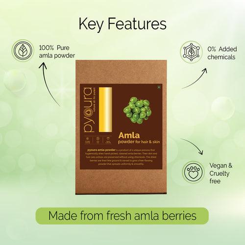 Amla Powder, Healthy skin and hair growth, Made from hygienically dried fresh amla