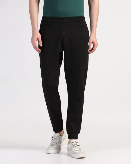 Casual Black Solid Jogger - Jean