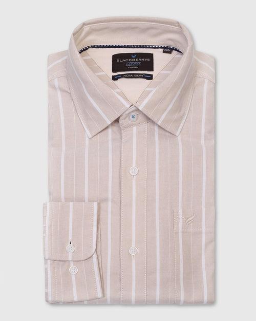 Casual Ecru Stripe Shirt - Cooper