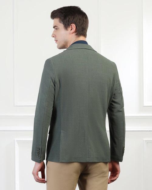 Casual Green Check Blazer - Marcus