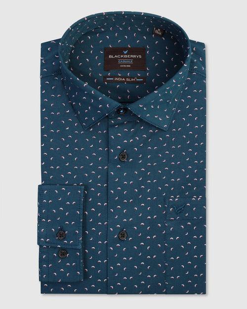 Casual Navy Printed Shirt - Crimp