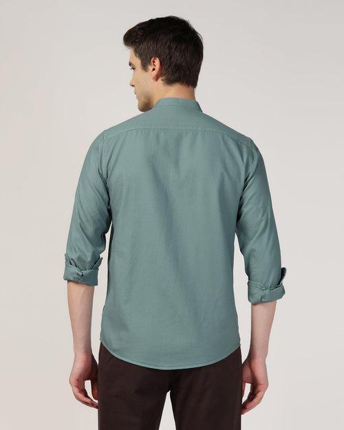 Casual Olive Textured Shirt - Jolt