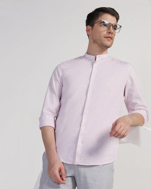 Casual Pink Textured Shirt - Lee