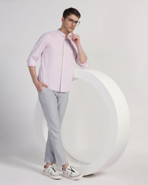 Casual Pink Textured Shirt - Lee