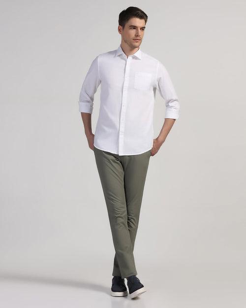 Casual White Textured Shirt - Colt