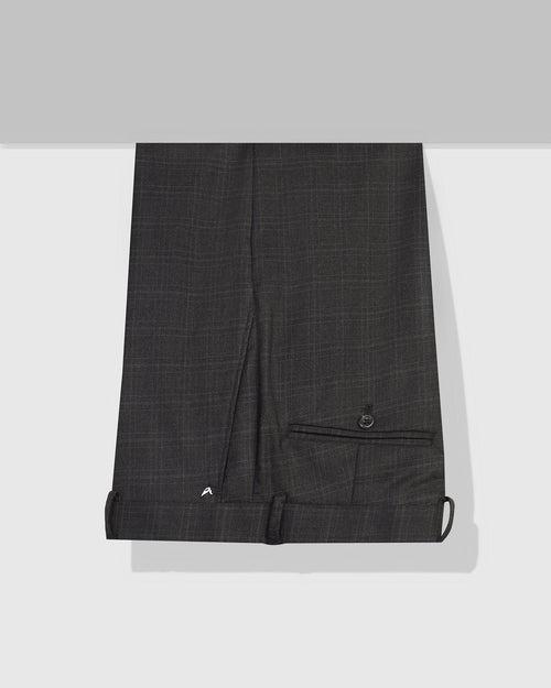 Slim Comfort B-95 Formal Grey Check Trouser - Monic