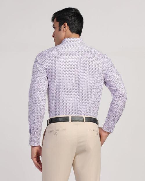 Formal Plum Printed Shirt - Avos