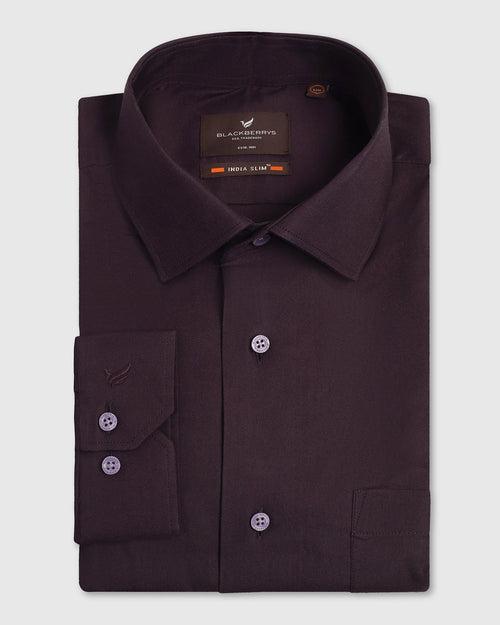 Formal Purple Solid Shirt - Retro