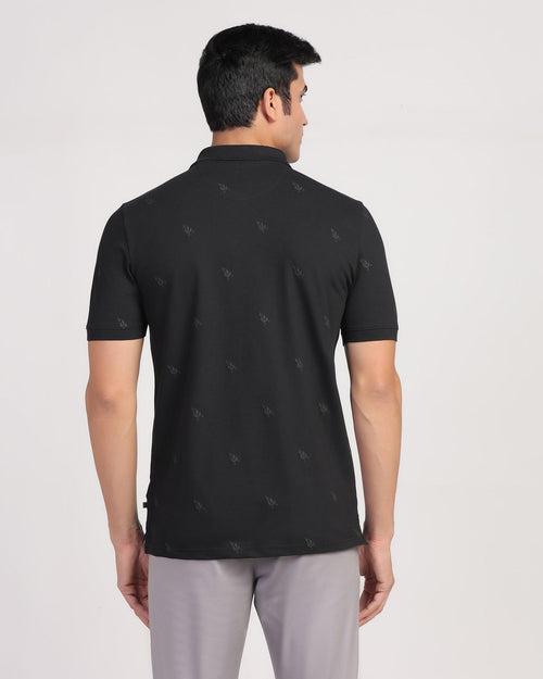Polo Black Printed T-Shirt - Bird