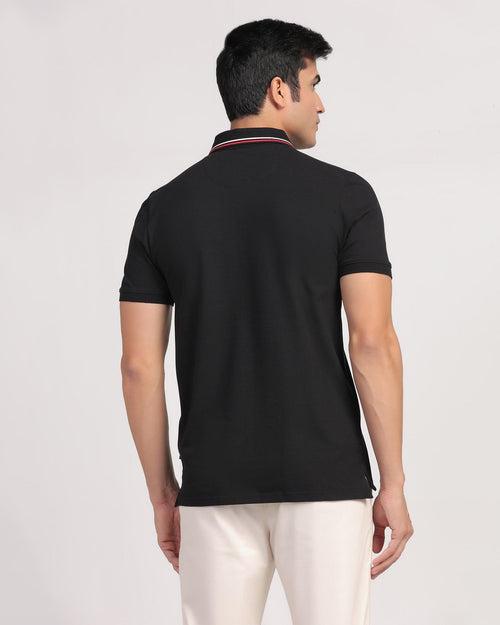 Polo Black Solid T-Shirt - Anthony