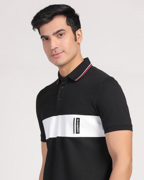 Polo Black Solid T-Shirt - Anthony