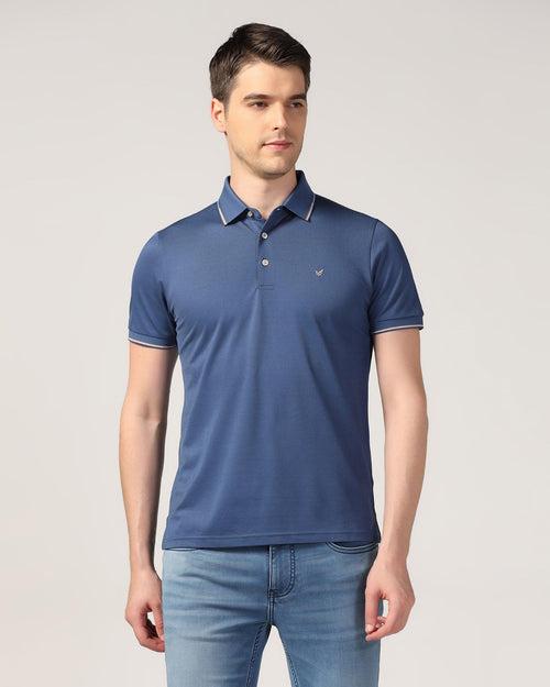 Polo Federal Blue Solid T-Shirt - Emerald