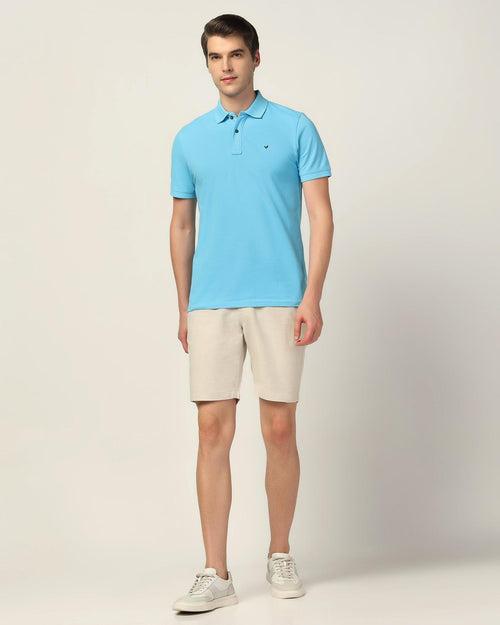 Polo Light Blue Solid T-Shirt - Bright