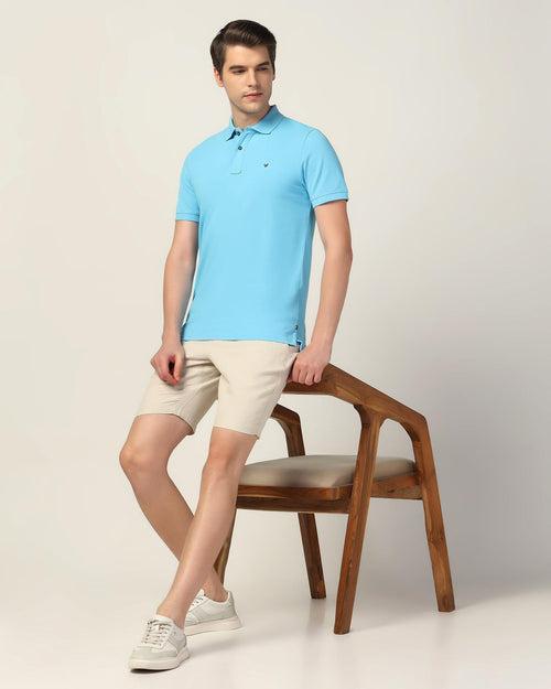 Polo Light Blue Solid T-Shirt - Bright
