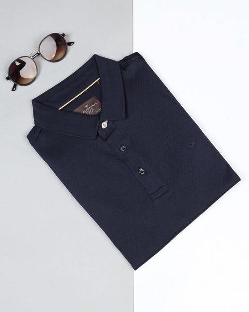 Polo Navy Iris Textured T-Shirt - Lois