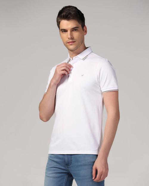 Polo White Solid T-Shirt - Emerald