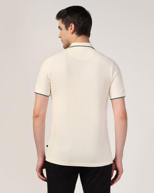 Polo White Solid T-Shirt - Vantag