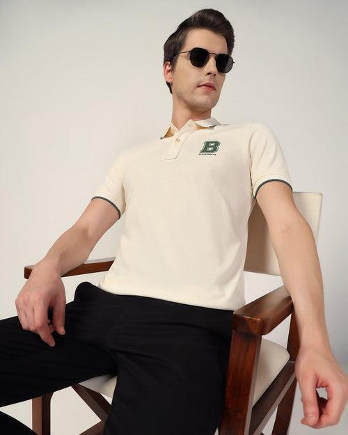 Polo White Solid T-Shirt - Vantag