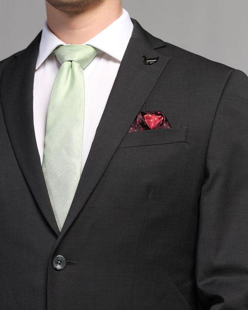 Silk Red Brown Printed Pocket Square - Toyon