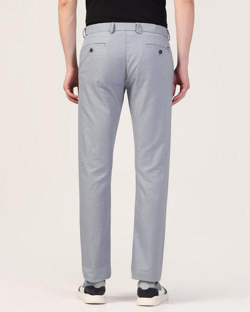 Slim Comfort B-95 Casual Grey White Solid Khakis - Oscar