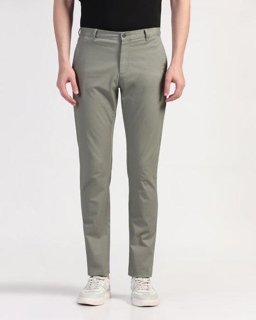 Slim Comfort B-95 Casual Olive Solid Khakis - Lab