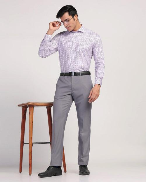 Slim Comfort B-95 Formal Grey Textured Trouser - Passion