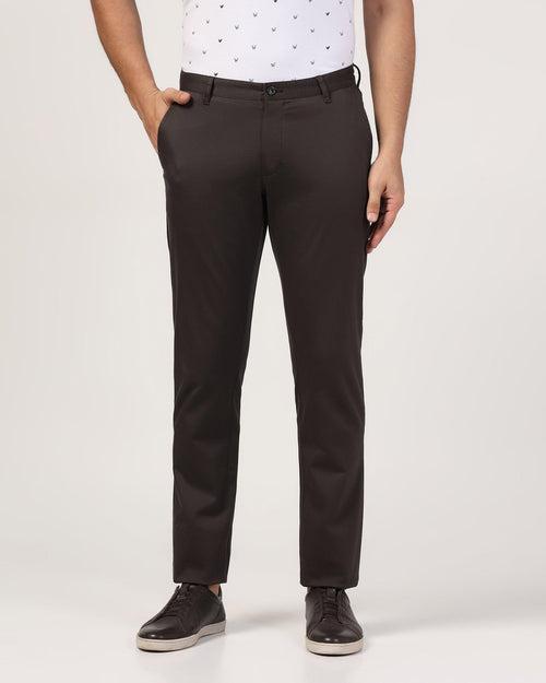 Slim Fit B-91 Casual Charcoal Solid Khakis - Mark
