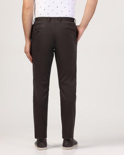 Slim Fit B-91 Casual Charcoal Solid Khakis - Mark