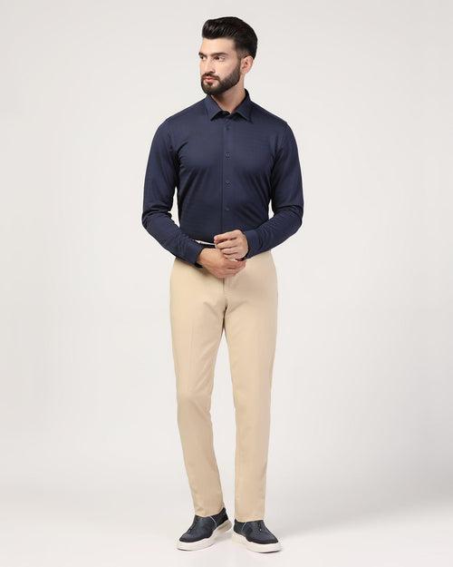 TechPro Formal Navy Stripe Shirt - Keish