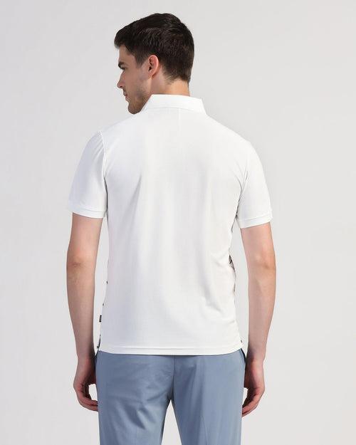 TechPro Polo White Printed T-Shirt - Bragg
