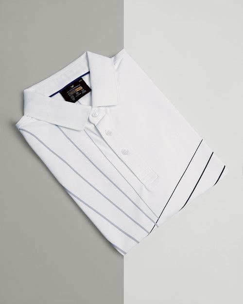 TechPro Polo White Printed T-Shirt - Bragg