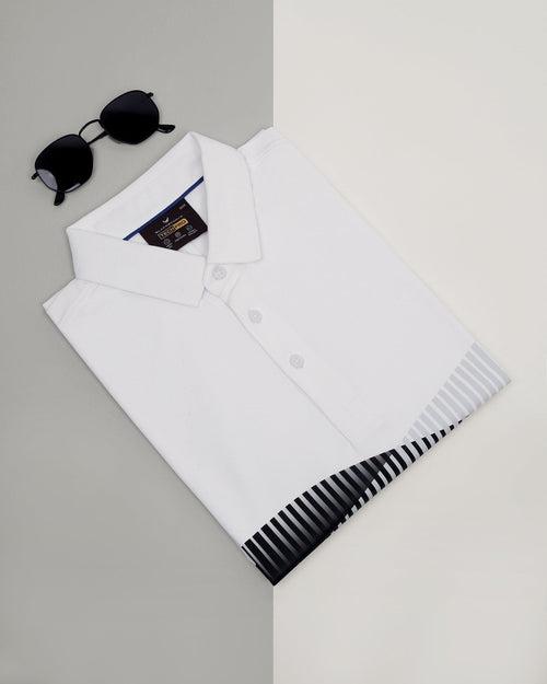 TechPro Polo White Solid T-Shirt - Jamey