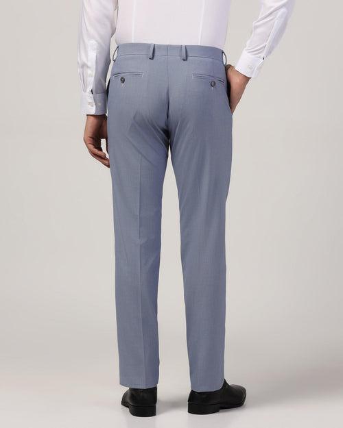 Temptech Slim Comfort B-95 Formal Light Blue Textured Trouser - Duke