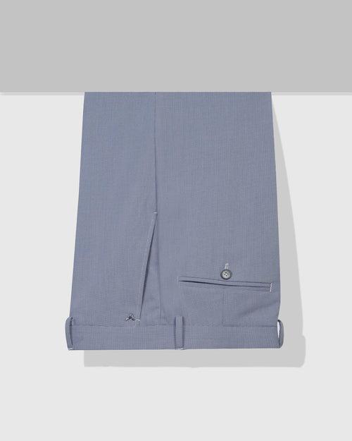 Temptech Slim Comfort B-95 Formal Light Blue Textured Trouser - Duke