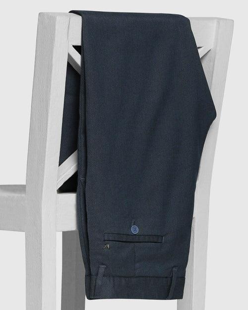 Slim Fit B-91 Casual Blue Textured Khakis - Gama