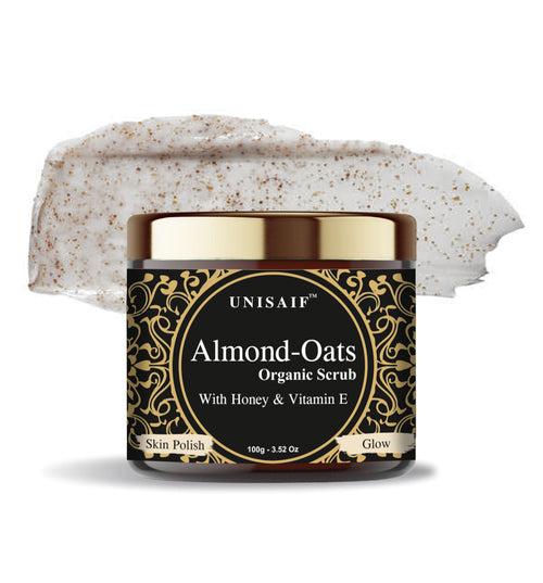 Almond-Oats Organic Scrub (100g) With Honey & Vitamin E| Skin Polish| Glow| Exfoliation