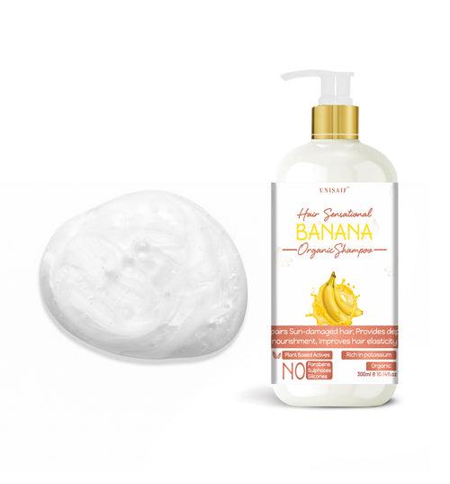 Banana Organic Shampoo (300ml) | Repairs Damage| Indepth Nourishment| Improves Hair Elasticity| NO SULPHATE NO PARABEN