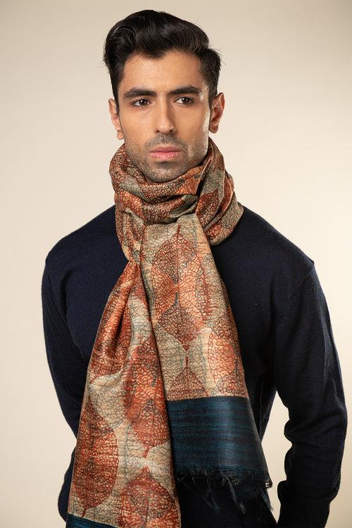 Photosynthesis Tussar Peace Silk Scarf