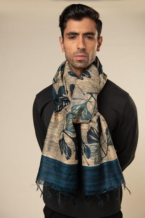 Oak Tussar Peace Silk Scarf