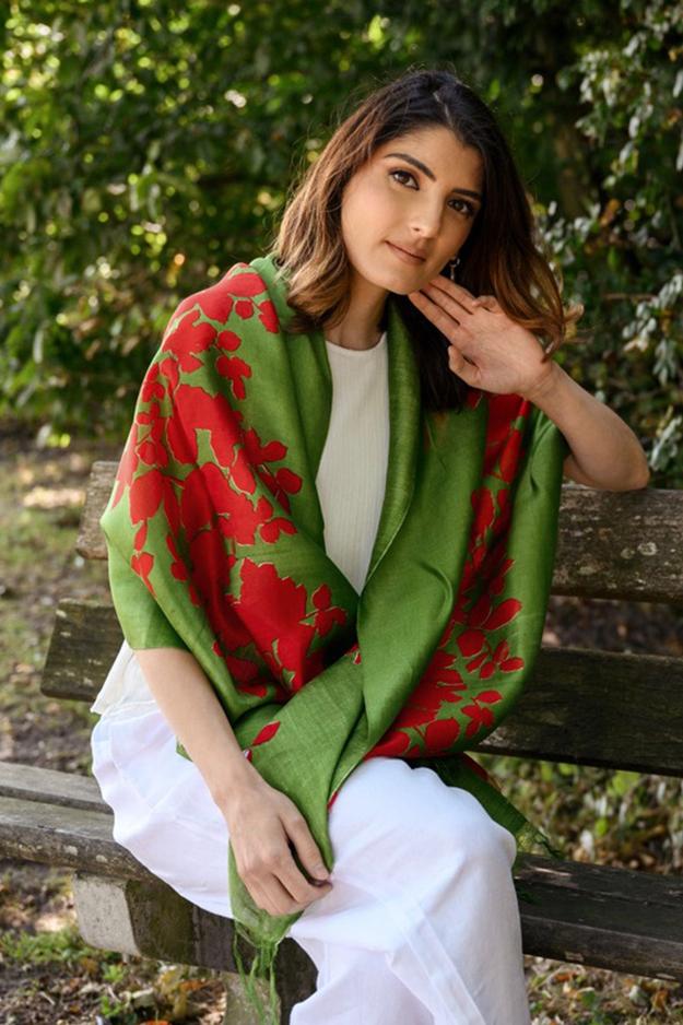 Lantana Peace Silk scarf