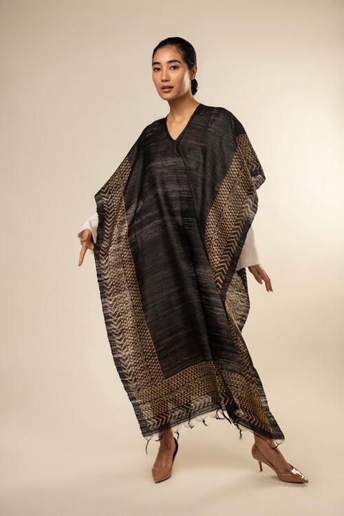 Spotted Tussar Peace Silk 3 in 1 Cape