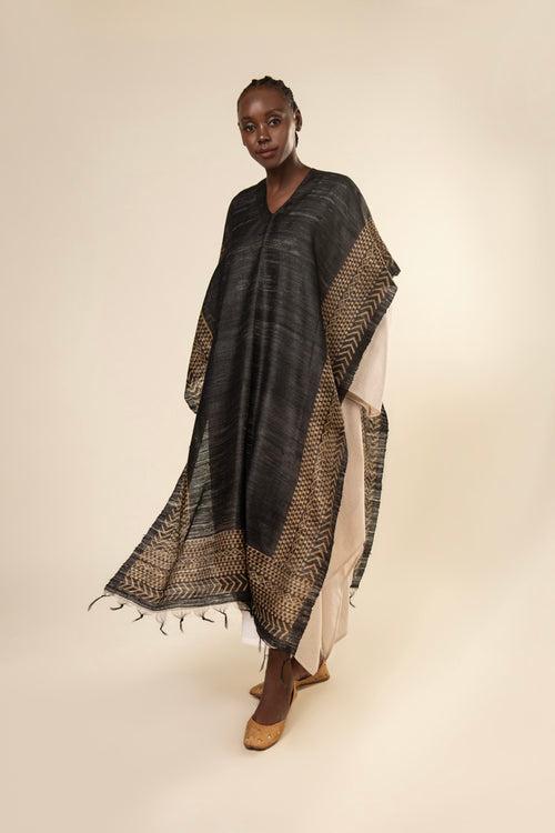 Spotted Tussar Peace Silk 3 in 1 Cape