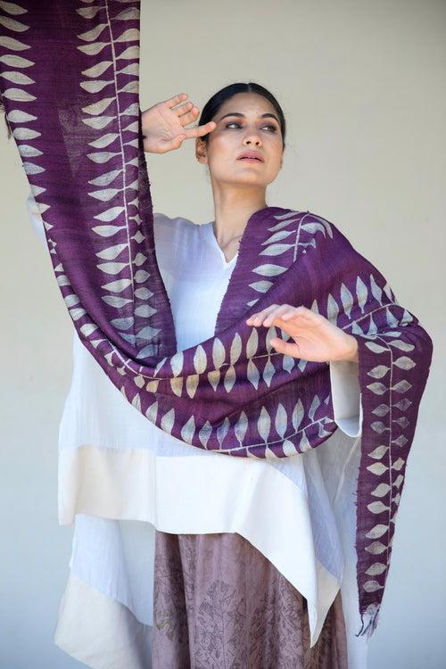 The 'Chota Alu' Tussar Silk Scarf