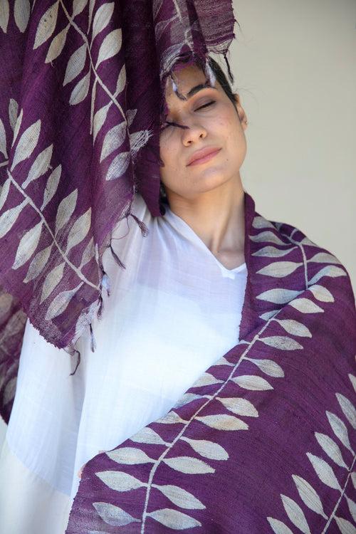 The 'Chota Alu' Tussar Silk Scarf