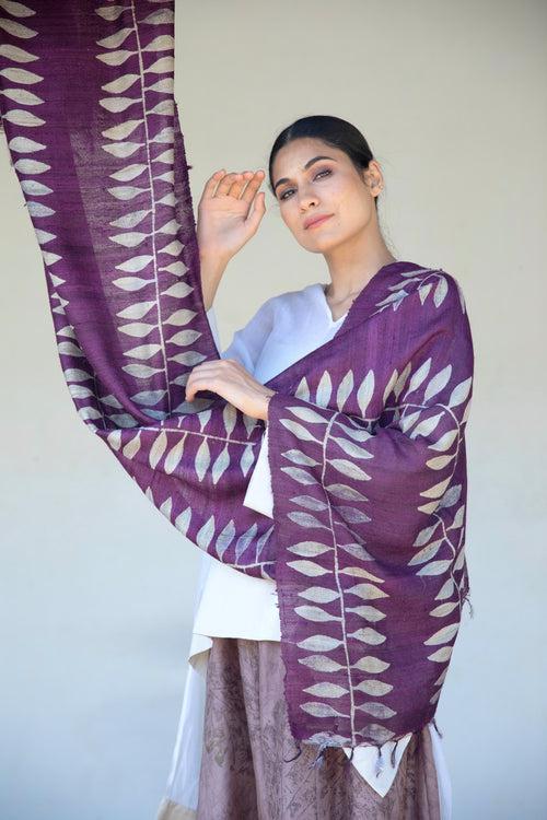 The 'Chota Alu' Tussar Silk Scarf