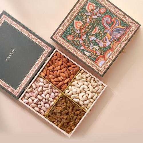 MOGRA Dry Fruits Wooden Box 400 gm