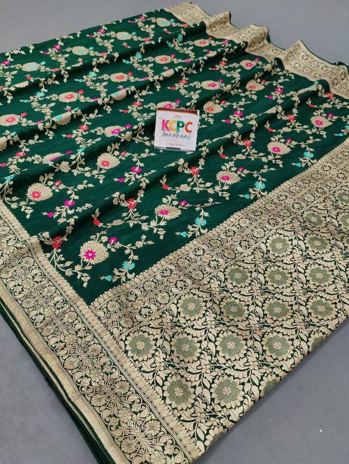 Pure Khaddi Waterzari Sarees Handloom Banarasi Weaving Saree